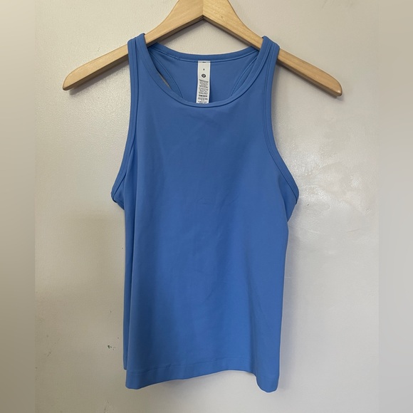 lululemon Align Waist Length Racerback Tank Top 8 Pool Party Blue Like New - Picture 3 of 8